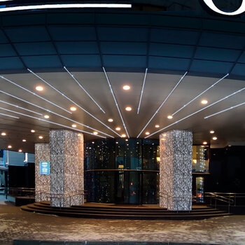 Новогоднее оформление фасадов домов и коттеджей - Промальп 66 Промышленные альпинисты Екатеринбург